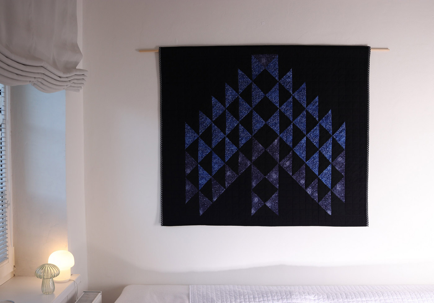 TEXTILNÍ OBRAZ - MODRO-ČERNÝ 118 x 112 cm-2