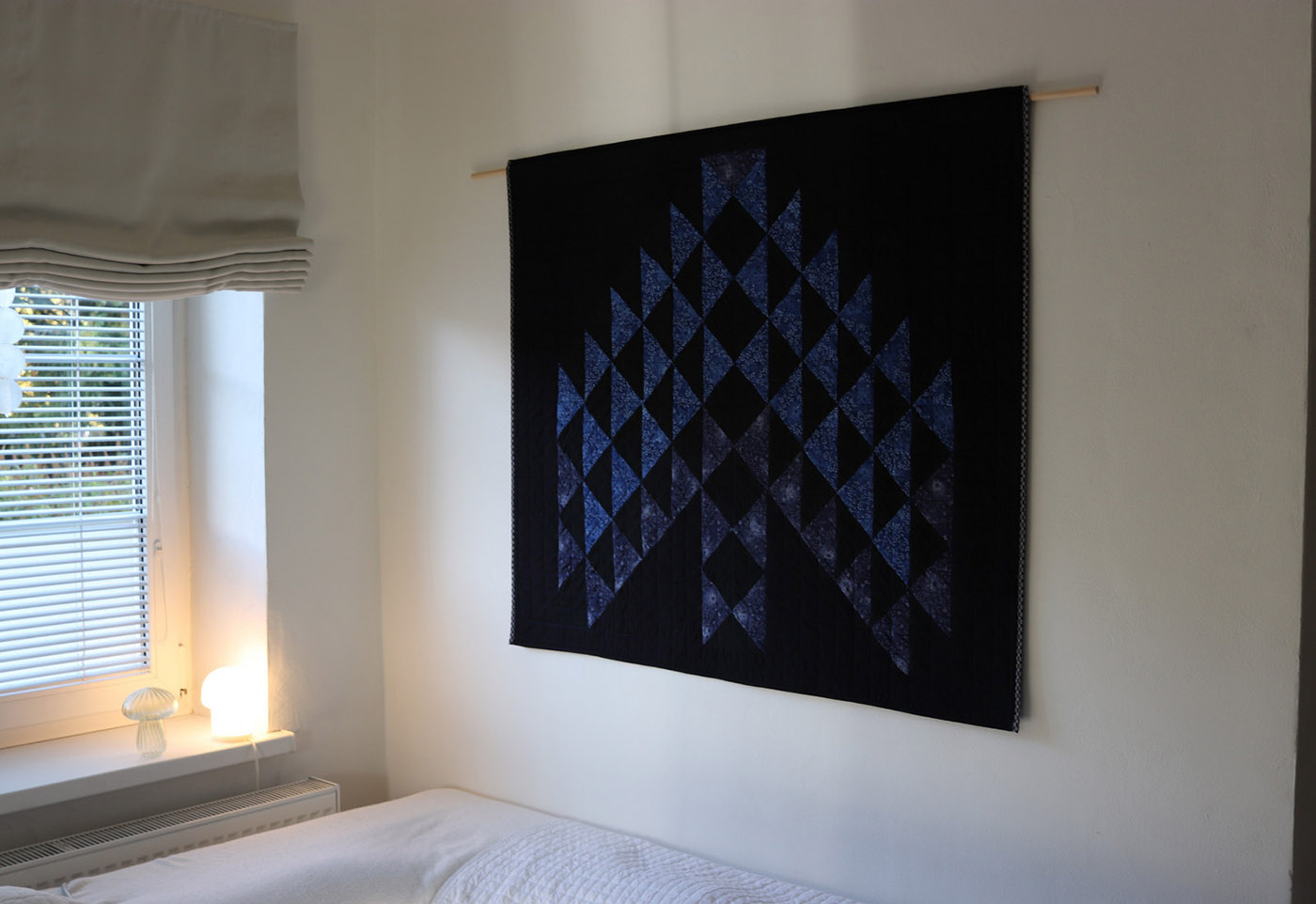 TEXTILNÍ OBRAZ - MODRO-ČERNÝ 118 x 112 cm-3