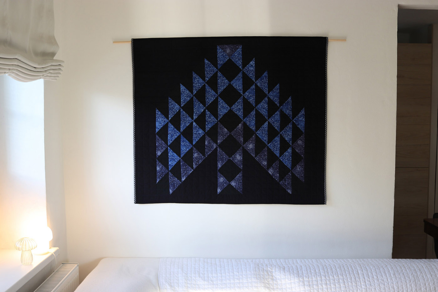 TEXTILNÍ OBRAZ - MODRO-ČERNÝ 118 x 112 cm-5